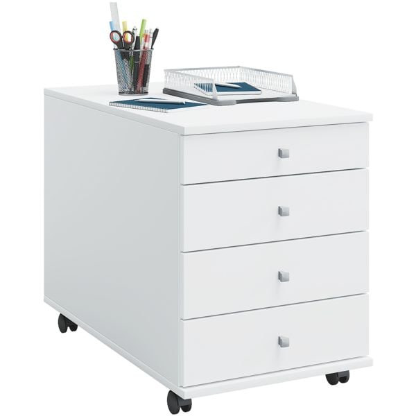 VCM Rollcontainer »Lona« 3 Schübe 1 Utensilo 75 cm tief weiß, 41.5x57x75 cm