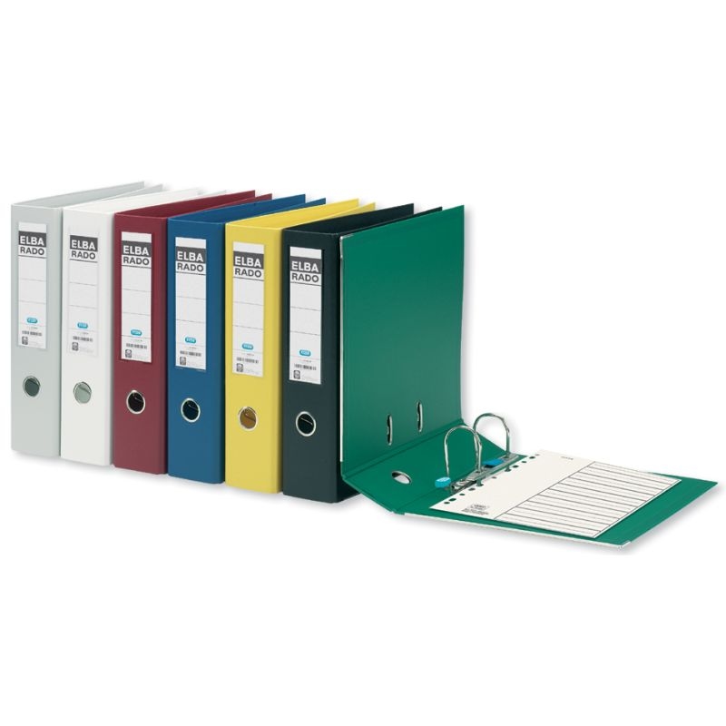 HAMELIN Oxford Ordner rado plast, Rückenbreite: 80 mm, grau Image