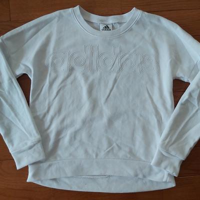 Adidas Shirts & Tops | Adidas Girls Sweatshirt | Color: White | Size: 8-10 Years Old