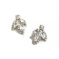 J. Crew Jewelry | New J.Crew Women’s Crystal Leaf Stud Earrings New | Color: White | Size: Os