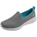 Skechers Women's Go Walk Joy Walking Shoe, Grey/Light Blue, 8 W US