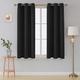 funky gadgets Black Blackout Curtains, 90x108 Inches, 2 Panels + Free Tie Backs, Room Darkening, Thermal Insulated for Bedroom, Nursery