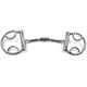 Western Dee Ring Beval Bevel Snaffle with Copper Roller Horse Bit (6")