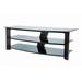 Opera TV Stand for TVs up to 60" Glass/Metal | 21.6 H x 63 W x 21.5 D in | Wayfair AV6665 BKG