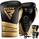 RDX Professional Boxing Training Gloves, Mark PRO Wrist Support Lace-UP Glove, Super Skin Maya Hide Leather, Multi-Layered, Sparring, Heavy Punch Bag Kickboxing Punching