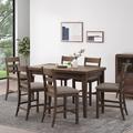 Lark Manor™ Alloush 7 - Piece Counter Height Dining Set Wood/Upholstered in Brown | 36.5 H in | Wayfair 4CE853A91D4D4B958A04C5C8132C4218