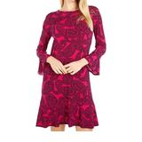Michael Kors Dresses | Brand New Michael Kors Flower Mix Flounce Dress | Color: Black/Pink | Size: Xs