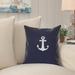 Longshore Tides Damariscotta Indoor/Outdoor Throw Pillow Polyester/Polyfill/Sunbrella® in Blue/Navy | 14 H x 14 W in | Wayfair