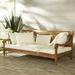 Beachcrest Home™ 71.7" Wide Outdoor Patio Daybed w/ Cushions Wood/Natural Hardwoods in White | 29.1 H x 71.7 W x 35.4 D in | Wayfair