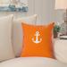 Longshore Tides Damariscotta Indoor/Outdoor Throw Pillow Polyester/Polyfill/Sunbrella® in Orange | 12 H x 20 W in | Wayfair