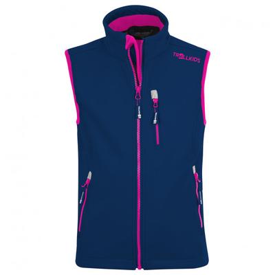 Trollkids - Kid's Trollfjord Vest - Softshellweste Gr 152 blau Image
