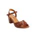 Plus Size Women's The Arielle Sandal by Comfortview in Cognac (Size 7 1/2 M)