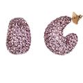 Kate Spade Jewelry | Kate Spade Adore-Ables Clay Pave Huggie Hoop Earrings Amethyst | Color: Pink/Purple | Size: Os