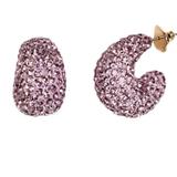 Kate Spade Jewelry | Kate Spade Adore-Ables Clay Pave Huggie Hoop Earrings Amethyst | Color: Pink/Purple | Size: Os