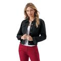 K Jordan Colored Jean Jacket (Size S) Black, Cotton,Spandex