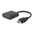 Equip 11903607 HDMI auf HD15 VGA Adapter (mit Audio) schwarz