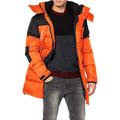 Schott NYC Men's Bear2 Jacket, Orange/Black, Large