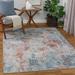 Daraga 8'10" x 12' Modern Blue/Gray/Light Blue/Light Gray/Rust/White/Brick Red/Rust Area Rug - Hauteloom