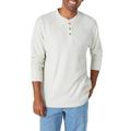 Wrangler Authentics Men's Long Sleeve Waffle Henley, Oatmeal Heather, XX-Large