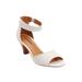 Wide Width Women's The Fallon Sandal by Comfortview in White (Size 10 1/2 W)