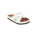 Wide Width Women's Gia Footbed Sandal by Comfortview in White (Size 9 W)
