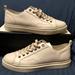 Coach Shoes | Coach Low Top Leather Sneakers | Color: Cream/White | Size: 10