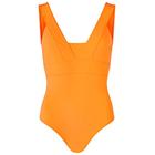 Accessorize Lexi Plunge Shaping Swimsuit Women Size 12 Orange