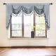 ELKCA Thick Chenille Window Curtains Valance for Living Room Silver Grey Curtain Valance for Bedroom,Rod Pocket (W98inch,1 Panel)