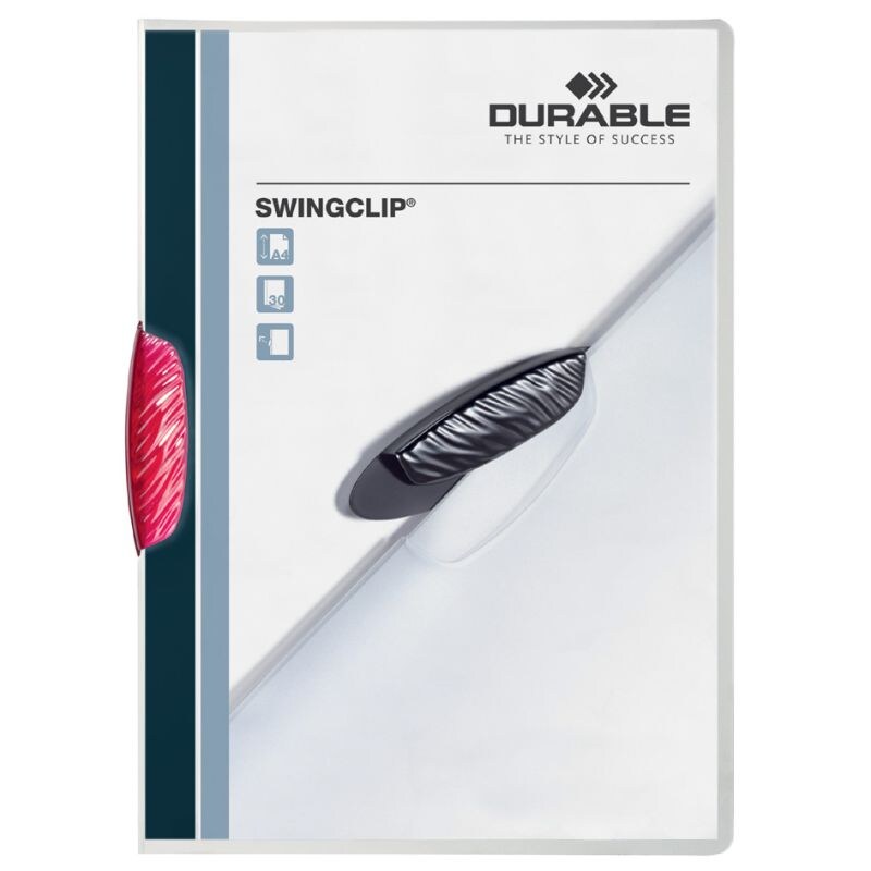 DURABLE Klemmhefter SWINGCLIP, DIN A4, Clip purpur rot Image