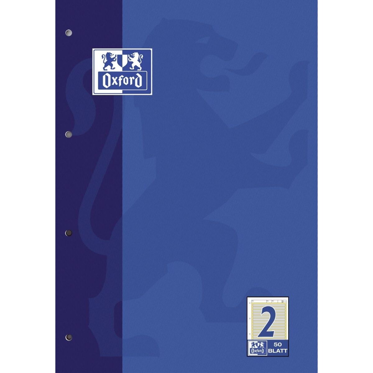 Arbeitsblock Lin.2 - A4, 50 Blatt, 90 g/qm, 4-fach Lochung Image