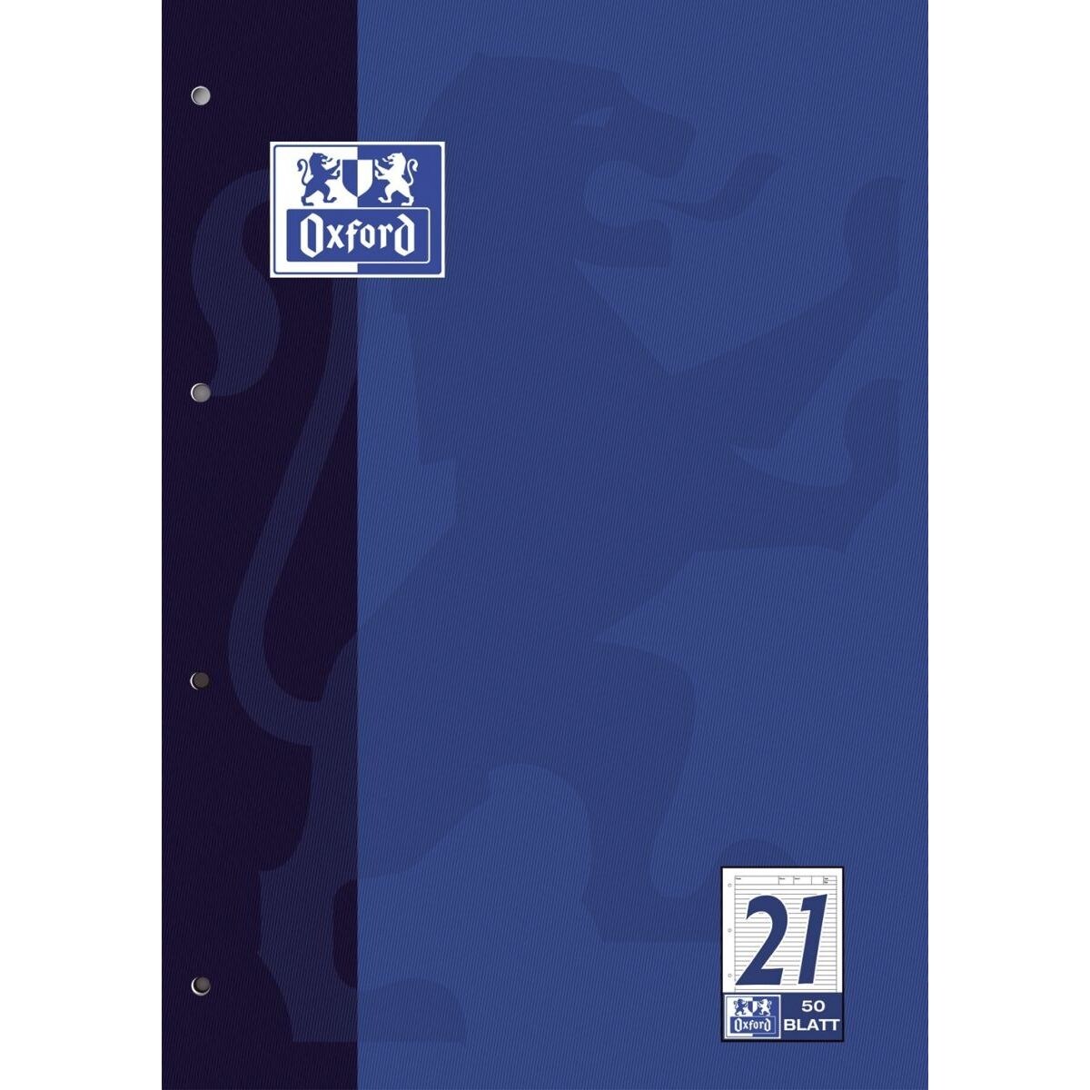 Arbeitsblock Lin.21 - A4, 50 Blatt, 90 g/qm, 4-fach Lochung Image