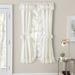 August Grove® Finnell Wide Ruffled Prisilla Cotton Blend Solid Sheer Rod Pocket Curtain Panels in White/Brown | 54 H in | Wayfair