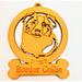 The Holiday Aisle® Wooden Wheaten Terrier Wooden Dog Hanging Figurine Ornament Wood in Brown/Yellow | 4.25 H x 3.25 W x 0.2 D in | Wayfair