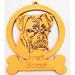 The Holiday Aisle® Wooden Wheaten Terrier Wooden Dog Hanging Figurine Ornament Wood in Brown/Yellow | 4.25 H x 3.25 W x 0.2 D in | Wayfair