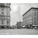Ebern Designs Illinois Street, Historic Indianapolis - Wrapped Canvas Photograph Print Metal in Black/White | 30 H x 40 W x 1.5 D in | Wayfair