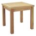 Marina Premium Grade A Teak Wood Outdoor Patio Square Side End Table in Natural by Modway Wood in Brown/White | 19.5 H x 19.5 W x 19.5 D in | Wayfair