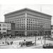 Ebern Designs Ellicott Square Building, Historic Buffalo - Wrapped Canvas Photograph Print Metal in Black/White | 30 H x 40 W x 1.5 D in | Wayfair
