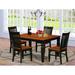 Holbeach Butterfly Leaf Rubberwood Solid Wood Dining Set Wood in Black Laurel Foundry Modern Farmhouse® | Wayfair 71616959CA3142D698DFBC9687F0C527