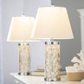 Rosecliff Heights Lamons 25" Table Lamp Set Shell/Fabric in White | 25 H x 14 W x 14 D in | Wayfair 7B1D69BE4ED0461ABC854CB4D84599C8