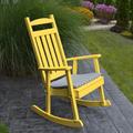 Gracie Oaks Aaliayh Classic Porch Outdoor Rocking Chair, Steel in Yellow | 38 H x 28 W x 32 D in | Wayfair 6FC2881595B84FF390F1869F8CC3F42F