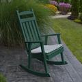 Gracie Oaks Aaliayh Classic Porch Outdoor Rocking Chair, Steel in Green | 38 H x 28 W x 32 D in | Wayfair E0078E0A4FCA431599FFB157BA1DB1AD