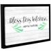 Gracie Oaks 'Kitchen Blessings 1' Framed Textual Art on Wrapped Canvas Canvas, Wood in White | 24 H x 36 W x 2 D in | Wayfair