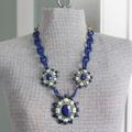 J. Crew Jewelry | J. Crew Blue And Mint Green Jeweled Necklace | Color: Blue/Green | Size: Os