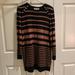 Michael Kors Dresses | Michael Kors Striped Sweater Dress | Color: Black/Brown | Size: Xl