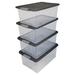 Homz Secure Latch Large Clear Stackable Storage Container w/Lid Plastic in Gray | 4,15 quart | Wayfair 3315CLGRTSDC.04