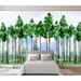 GK Wall Design Cartoon Poplar Landscape Wall Mural Vinyl in Green/White | 55" W x 35" L | Wayfair GKWP000292W55H35_V