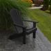 Dovecove Addilyn Adirondack Chair Plastic/Resin in Black | 38 H x 33 W x 36 D in | Wayfair 3ADCC29BF0654F30B48B891A749C35ED