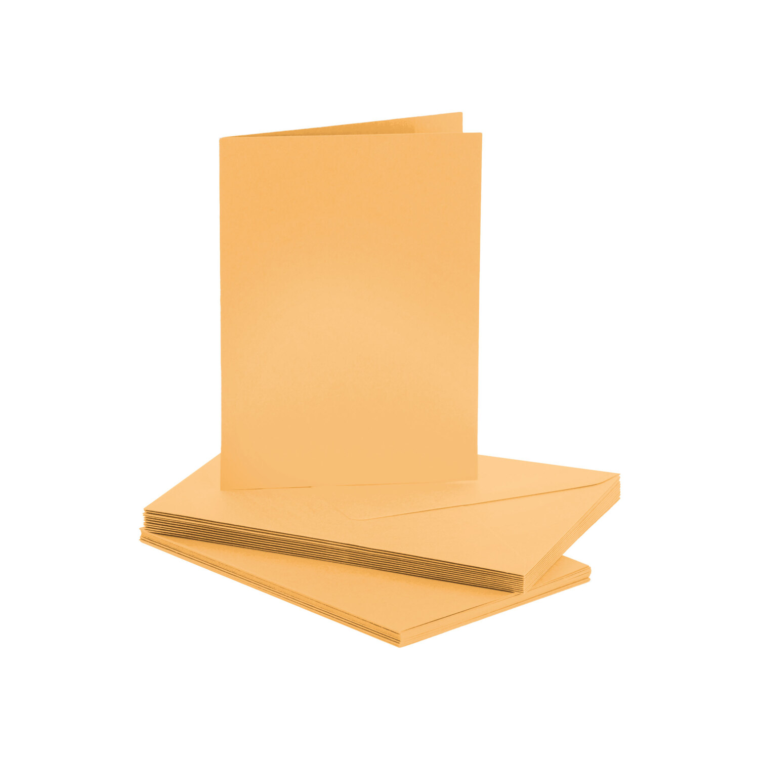 Cartes doubles et enveloppes, sable, A6/C6, 10 pièces