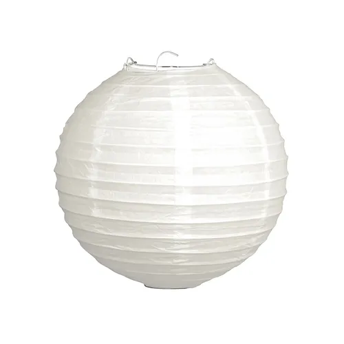 Lampions en papier, blanc, 20 cm Ø, 2 pièces