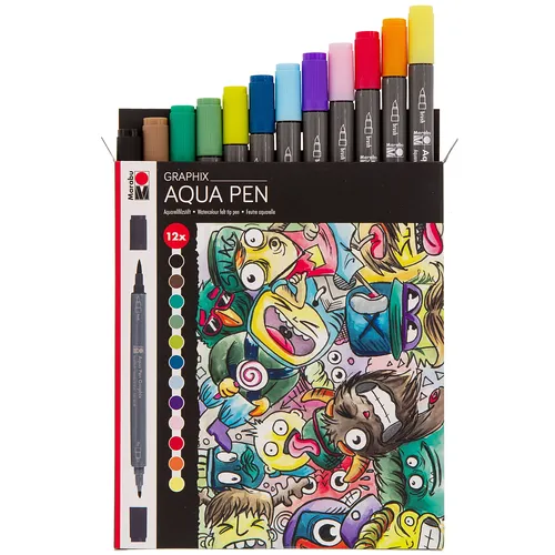 Graphix Feutres aquarelle, 12 pcs.